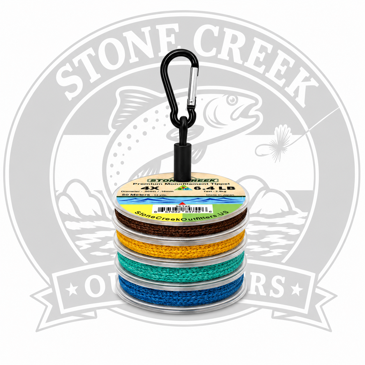 4 Spool Tippet Pack w/ Tippet Holder