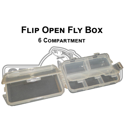 6 Compartment - Flip Open Fly Box