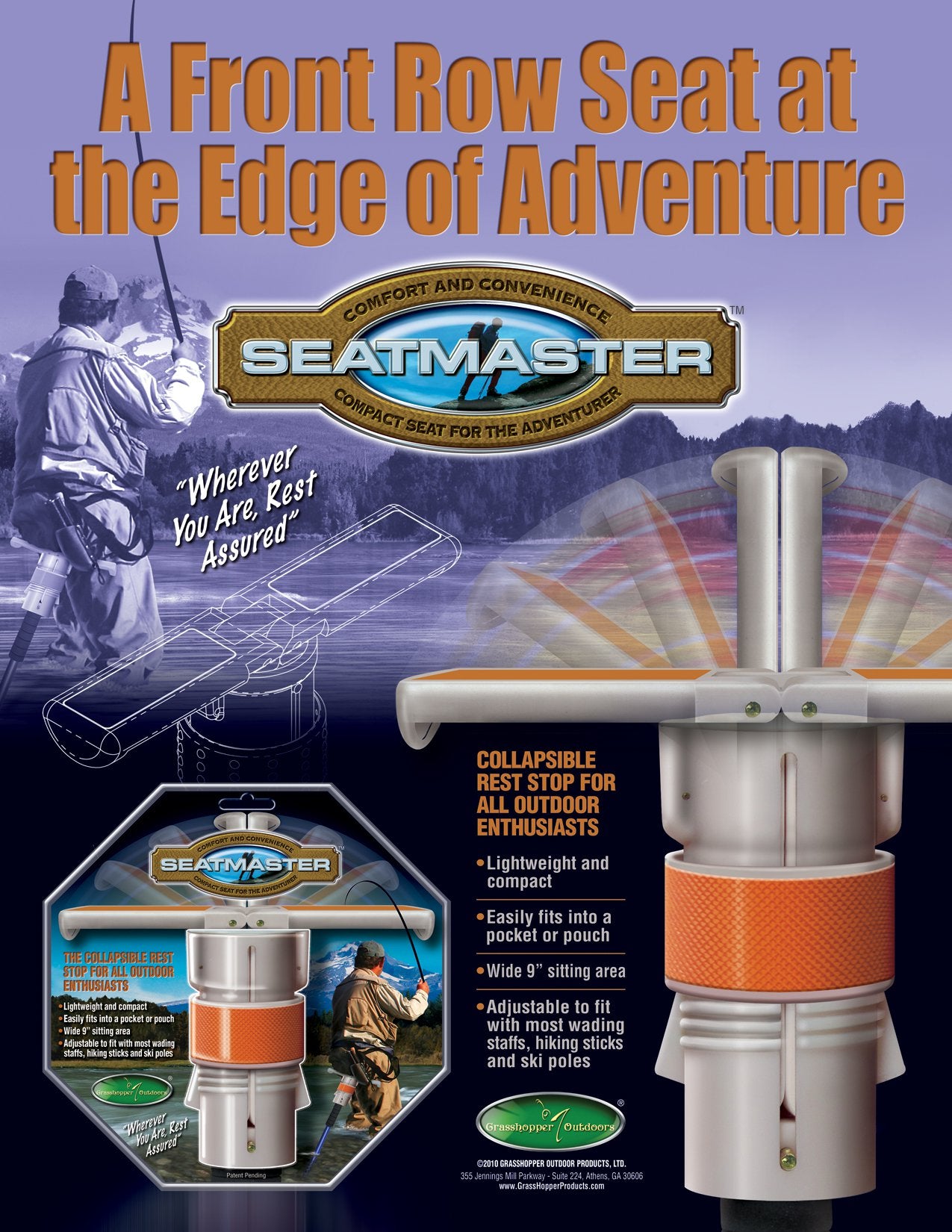 SEATMASTER- The Collapsible Rest Stop for All Outdoor Enthusiasts