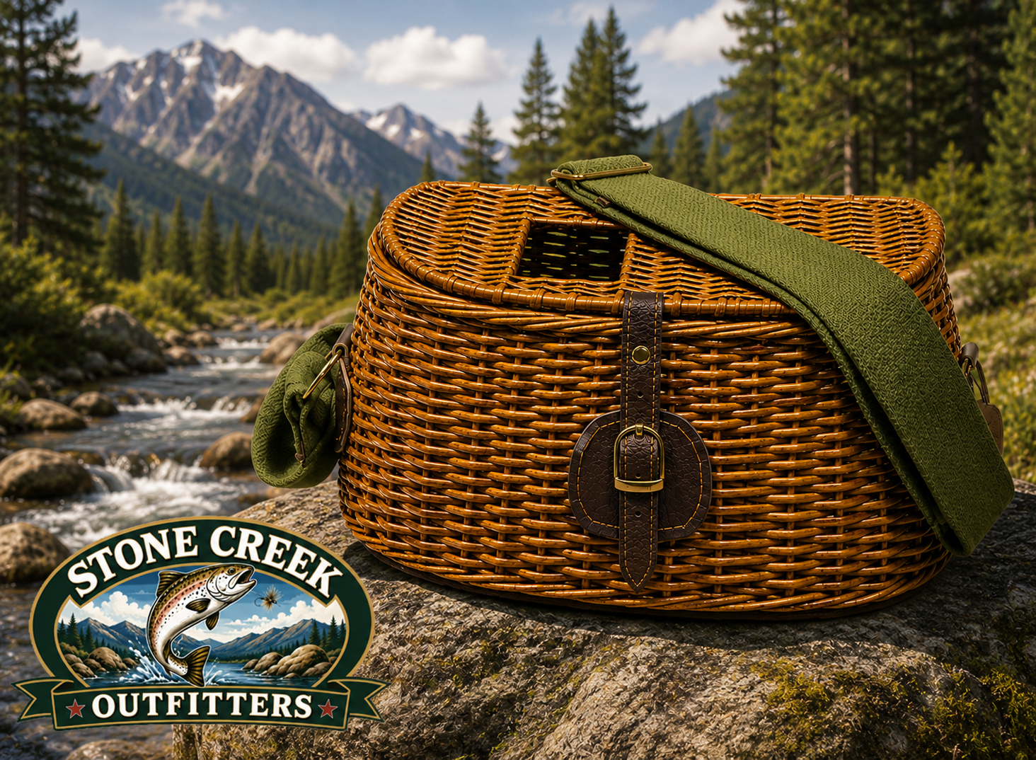 Standard Split Willow Creel w/ Strap