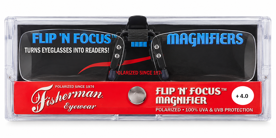 Fisherman Eyewear Flip 'N' Focus Clip-On Magnifiers