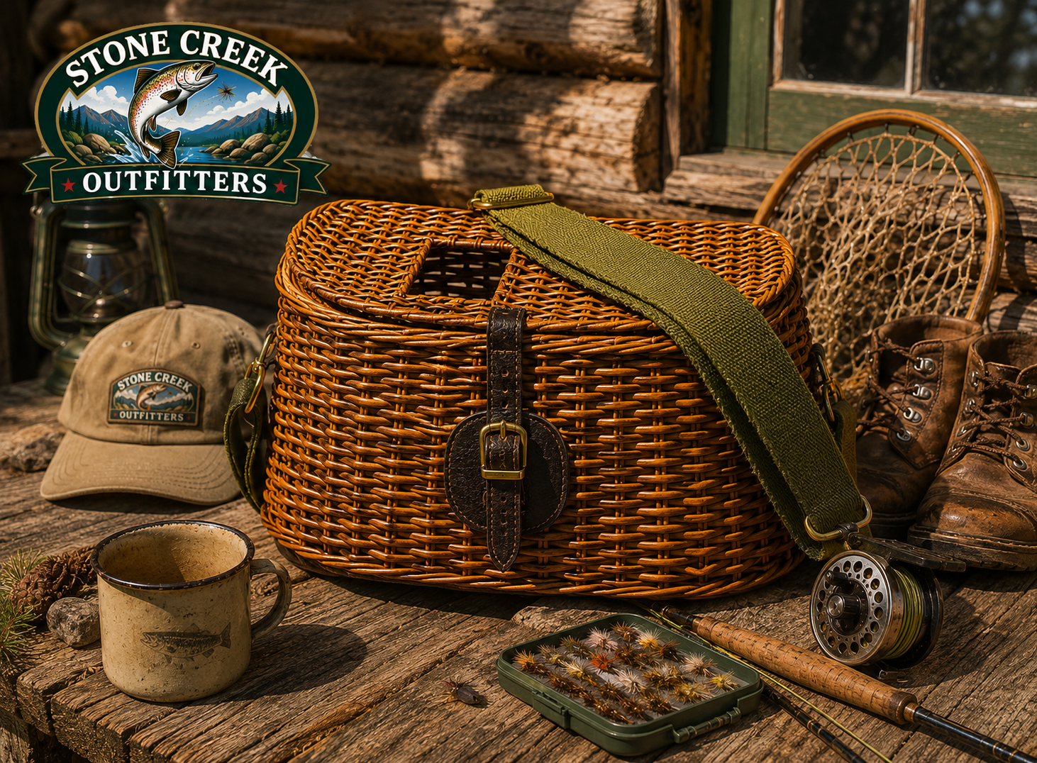 Standard Split Willow Creel w/ Strap